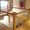 grand oak newls and balustrade with 8mm toughened glass